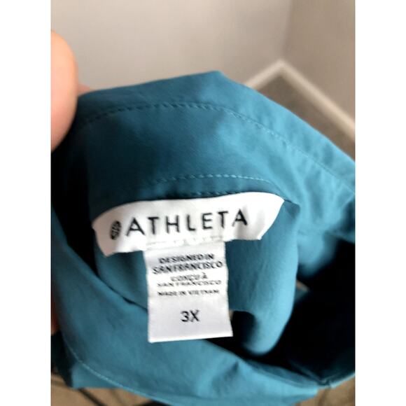 Athleta Levitate Poplin Tank Women's Size 3X Teal - Picture 10 of 15